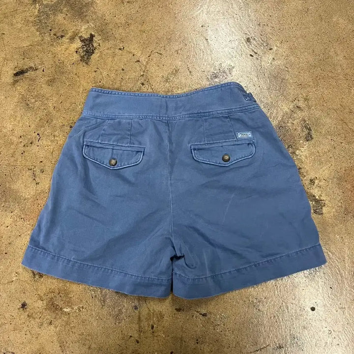 [BUNJANG] Polo Ralph Lauren Blue Pin-tuck Shorts / [정품/2] 폴로 랄프로렌 블루 핀턱 반바지 숏팬츠
