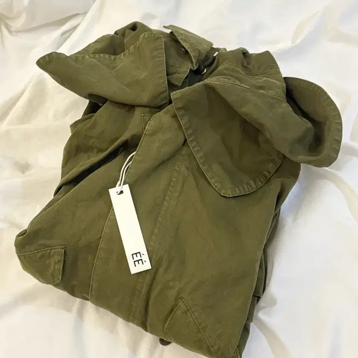 [BUNJANG] NUMARE Garment Dyed Curved Fishtail Parka Jacket Khaki M / 누마레 EE 야상 자켓