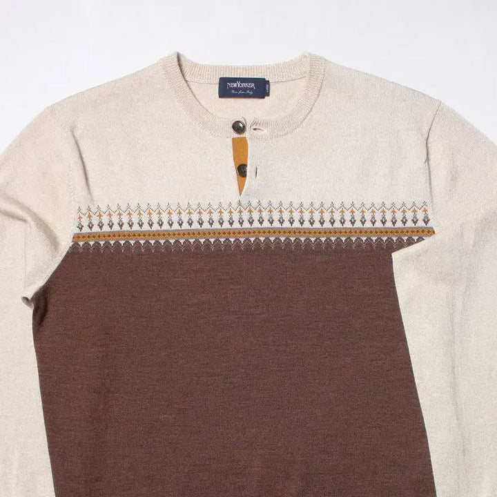 [BUNJANG] 100 Light Wool Slim Short Henry Neck Knit / 100 라이트울 헨리넥니트 슬림숏 233