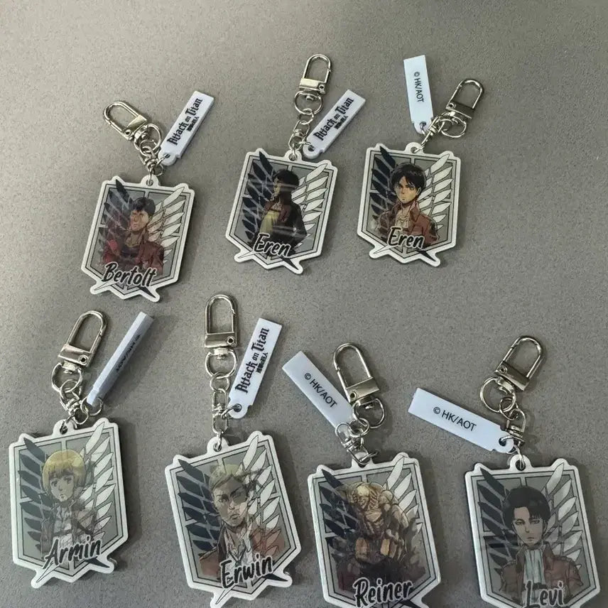 [BUNJANG] Frank Burger Attack on Titan Keychain Set / 프랭크 버거 진격의거인 키링