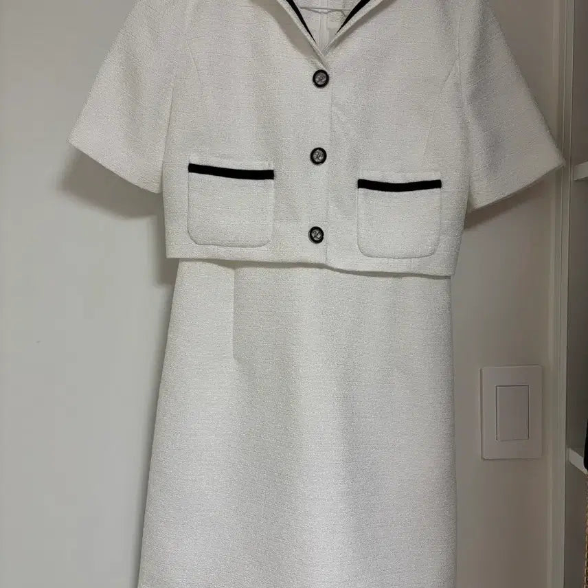 [BUNJANG] ROEM White Tweed Dress / 로엠 트위드 원피스
