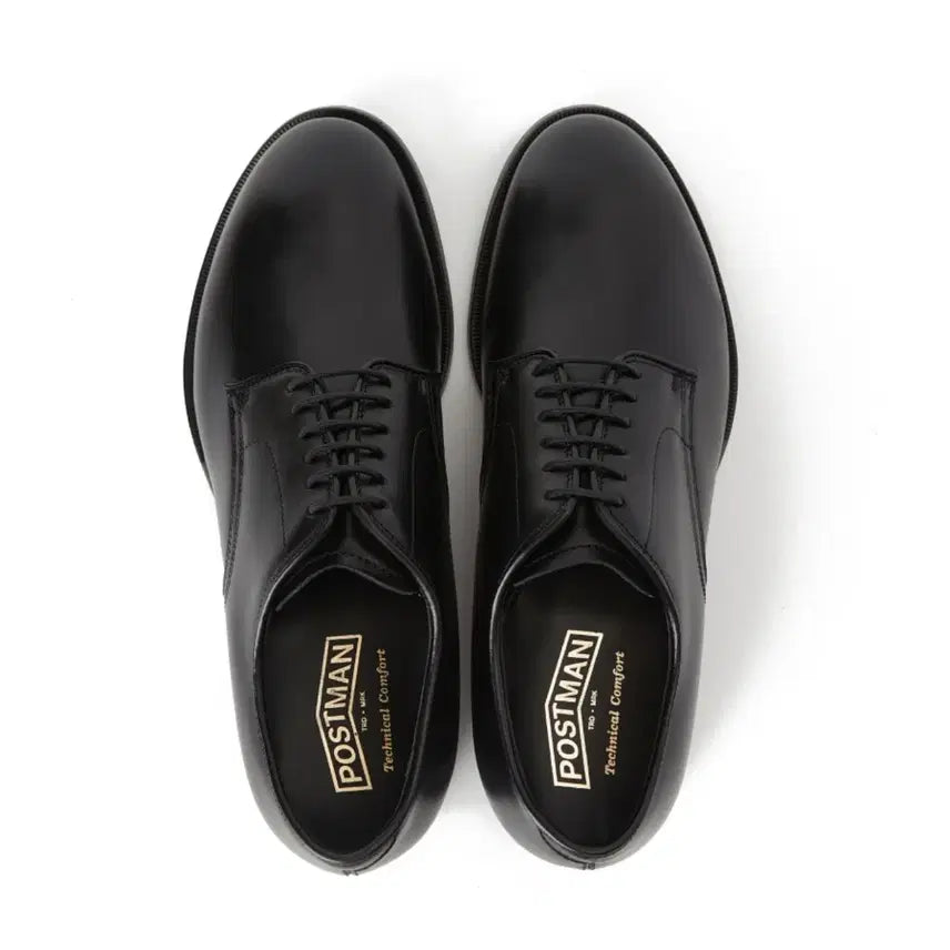 [BUNJANG] Postman Derby T-2 Black Leather Shoes 255 / 포스트맨 더비 T-2 블랙 255