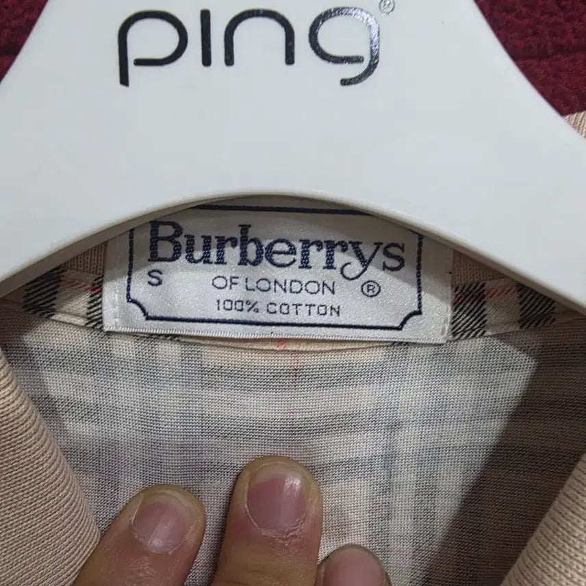 [BUNJANG] Burberry Classic Nova Check Short-Sleeve Polo Shirt / 버버리 클래식 노바체크 반팔 카라티