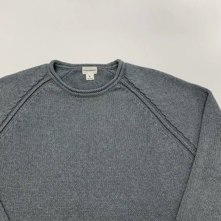 [BUNJANG] Club Monaco Cotton Knit Sweater Grey L / 클럽모나코 면니트 (L)