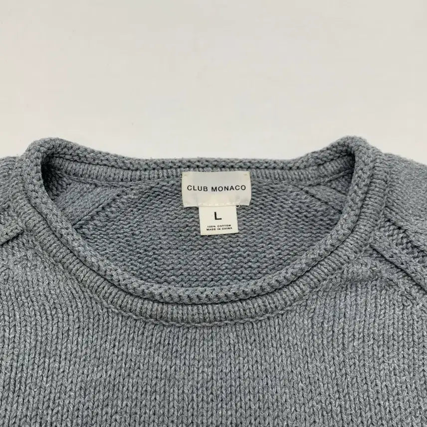 [BUNJANG] Club Monaco Cotton Knit Sweater Grey L / 클럽모나코 면니트 (L)