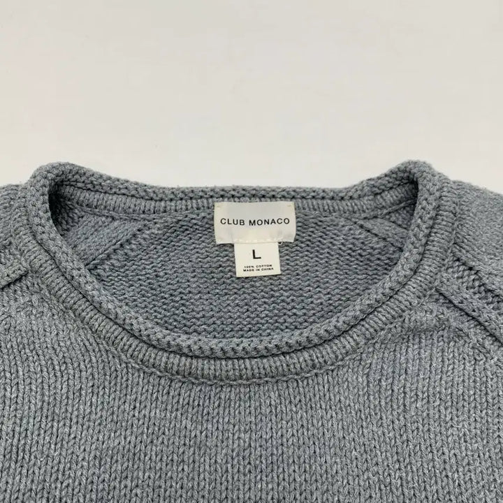 [BUNJANG] Club Monaco Cotton Knit Sweater Grey L / 클럽모나코 면니트 (L)