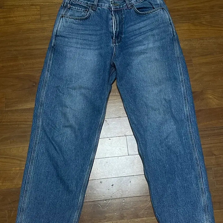 [BUNJANG] VDR Classic Wide Tapered Denim Pants (Light Blue) / Vdr 테이퍼드 데님