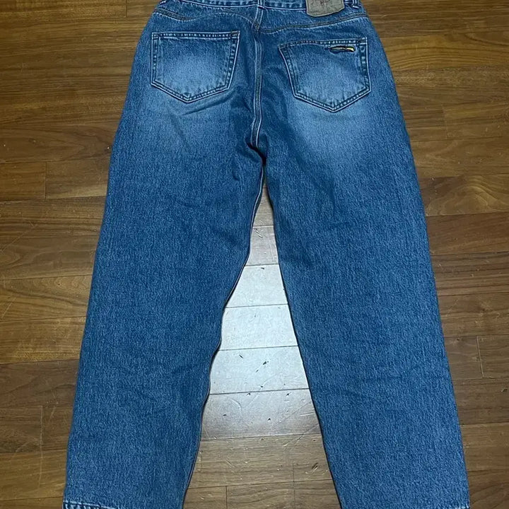 [BUNJANG] VDR Classic Wide Tapered Denim Pants (Light Blue) / Vdr 테이퍼드 데님