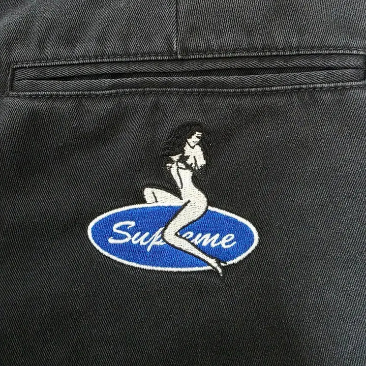 [BUNJANG] Supreme 25FW Pin Up Girl Chino Pants Black Size 32 / 슈프림 25FW 핀업걸 치노 팬츠 블랙 32