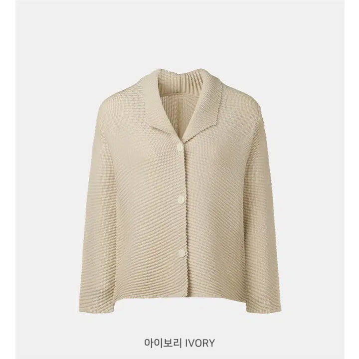 [BUNJANG] Pleats Me Ivory Jacket (Free Size) / 새제품) 플리츠미 자켓. 프리
