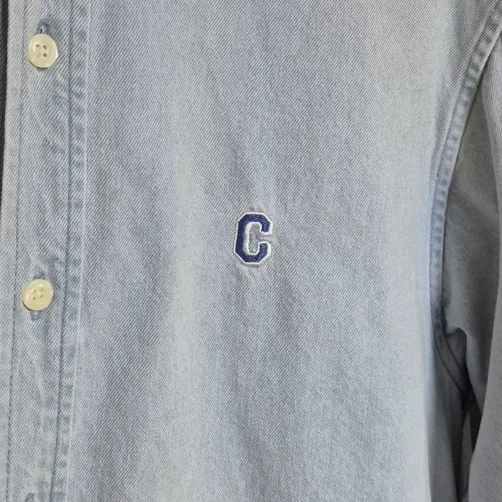 [BUNJANG] Carhartt WIP C Logo Denim Shirt Light Blue L / 커버낫 C로고 데님셔츠 라이트블루 L