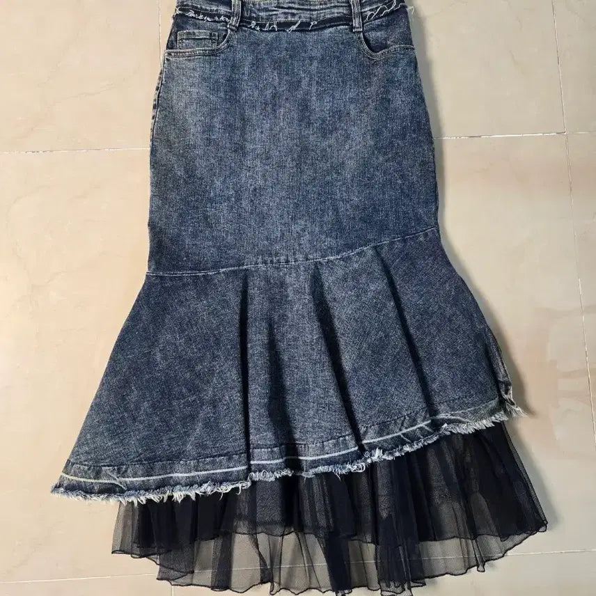 [BUNJANG] Objet Denim Mermaid Skirt / 오브제 데님 머메이드 스커트