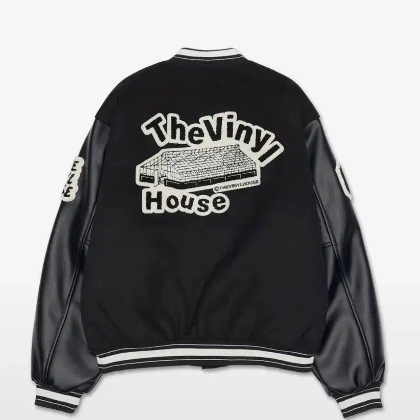 [BUNJANG] The Vinyl House Varsity Jacket Black L / 더바이닐하우스 바시티 자켓 블랙 L