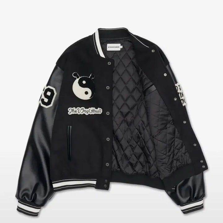 [BUNJANG] The Vinyl House Varsity Jacket Black L / 더바이닐하우스 바시티 자켓 블랙 L
