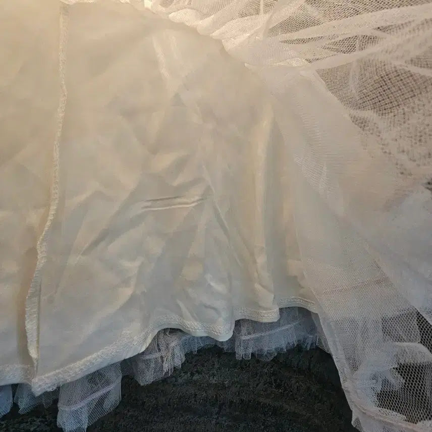 [BUNJANG] White Tiered Tulle Skirt / 화이트 캉캉 튜튜 스커트(새상품)