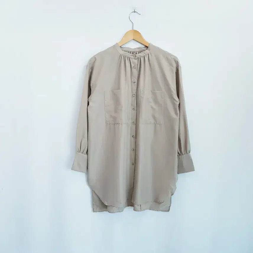 [BUNJANG] Vintage Belted Long Sleeve Blouse / 빈티지 벨티드 오피스룩 하객룩 긴팔 롱 블라우스 여F Q589