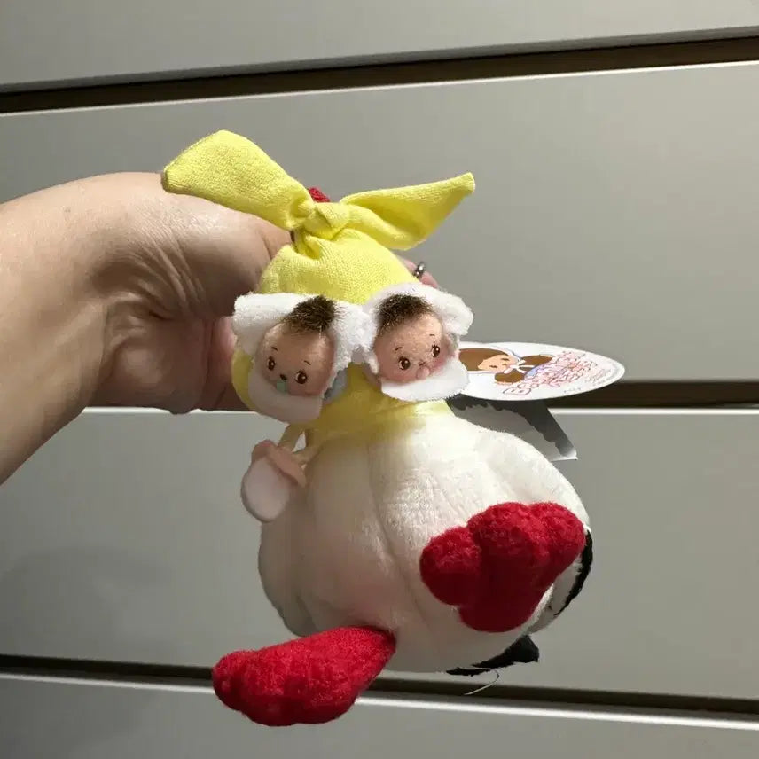 [BUNJANG] Classic Stork Bebe Monchhichi Keychain / 고전 황새 베비치치 키링 몬치치