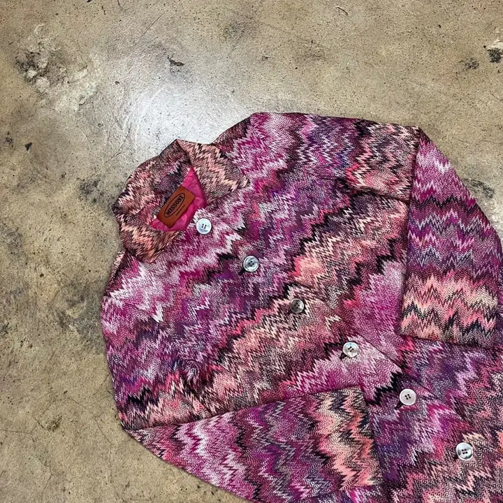 [BUNJANG] Missoni Pink Zigzag Pattern Jacket / [정품] 미쏘니 핑크 지그재그 패턴 자켓