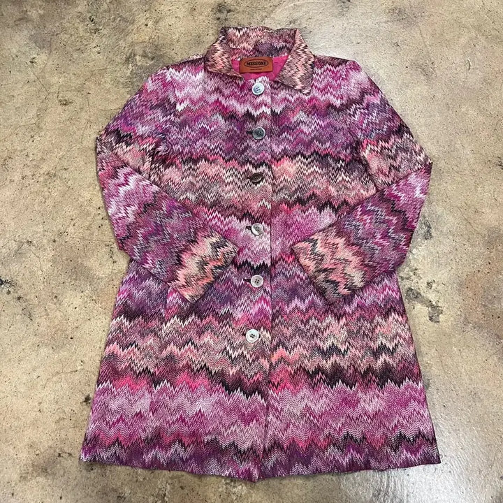 [BUNJANG] Missoni Pink Zigzag Pattern Jacket / [정품] 미쏘니 핑크 지그재그 패턴 자켓