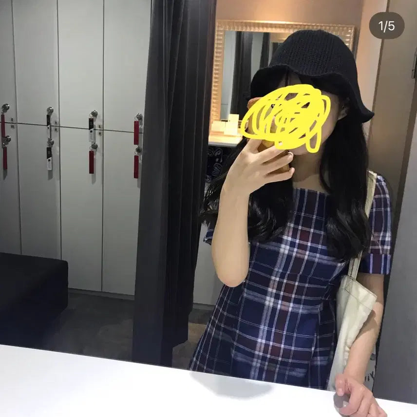 [BUNJANG] Code:es Combine Checkered Dress / 코데즈컴바인 체크 원피스