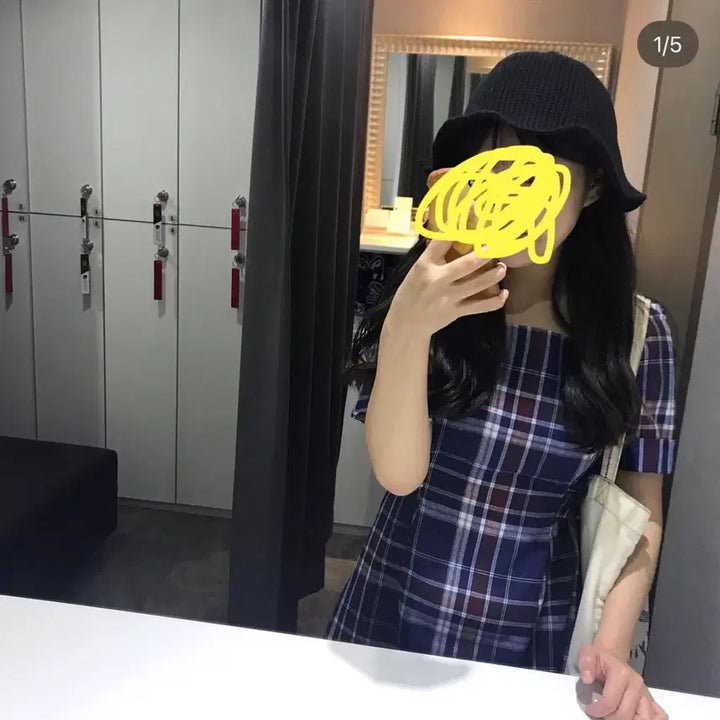 [BUNJANG] Code:es Combine Checkered Dress / 코데즈컴바인 체크 원피스