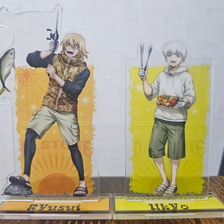 [BUNJANG] Dr. Stone Ryusui Ukyo BBQ Acrylic Stand Set / 닥터스톤 류스이 우쿄 바베큐 쿠지 아크릴 스탠드 판매