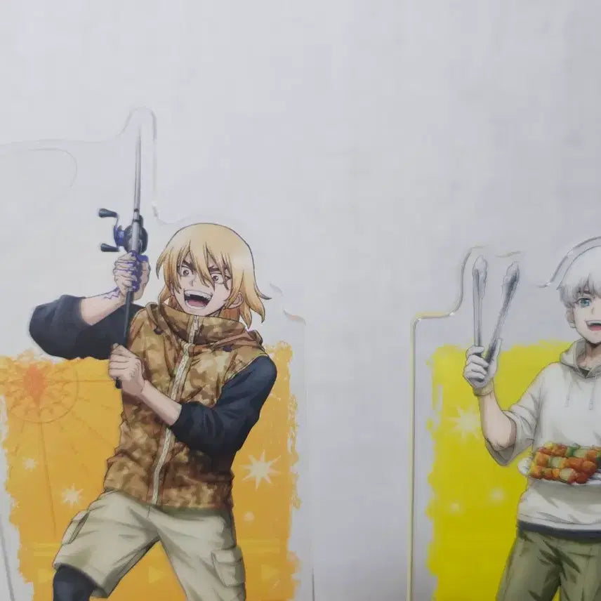 [BUNJANG] Dr. Stone Ryusui Ukyo BBQ Acrylic Stand Set / 닥터스톤 류스이 우쿄 바베큐 쿠지 아크릴 스탠드 판매