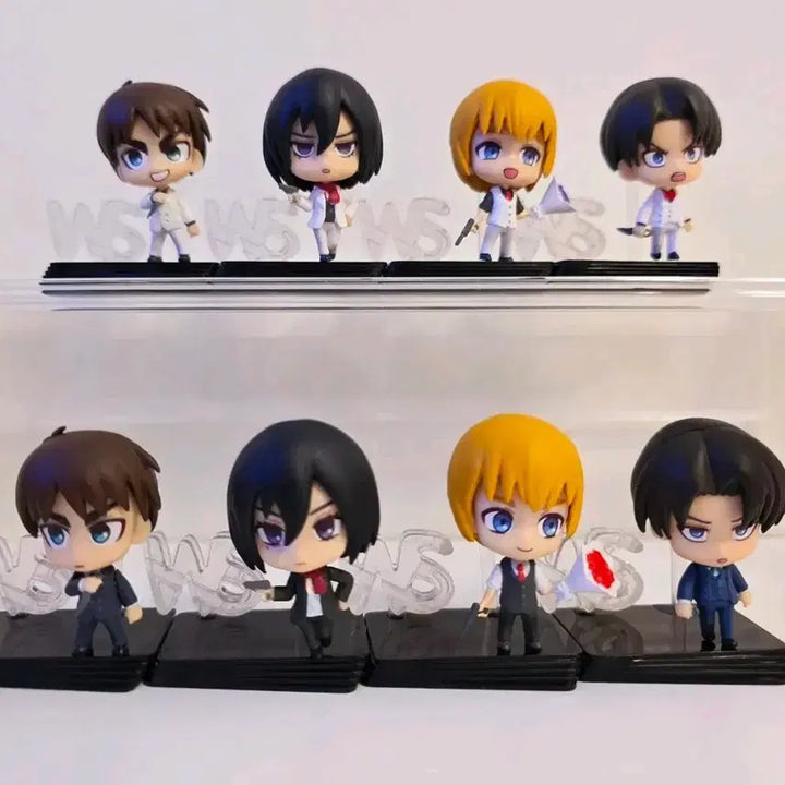 [BUNJANG] Attack on Titan Shirokuro 8 Types Full Set Figures / 진격의 거인 시로쿠로 피규어 8종 풀세트