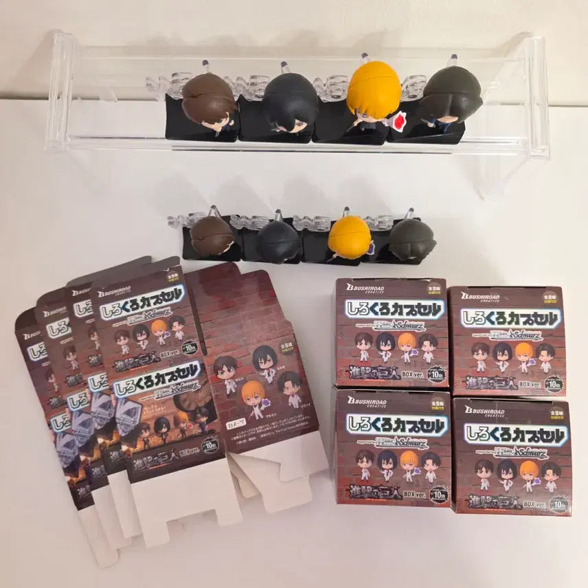 [BUNJANG] Attack on Titan Shirokuro 8 Types Full Set Figures / 진격의 거인 시로쿠로 피규어 8종 풀세트