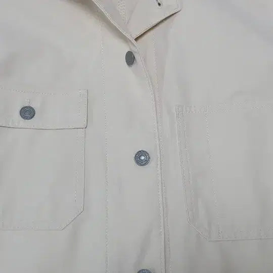 [BUNJANG] Uniqlo Ivory Cotton Pocket Jacket XL / 유니클로 아이보리 컬러 포켓 면 자켓