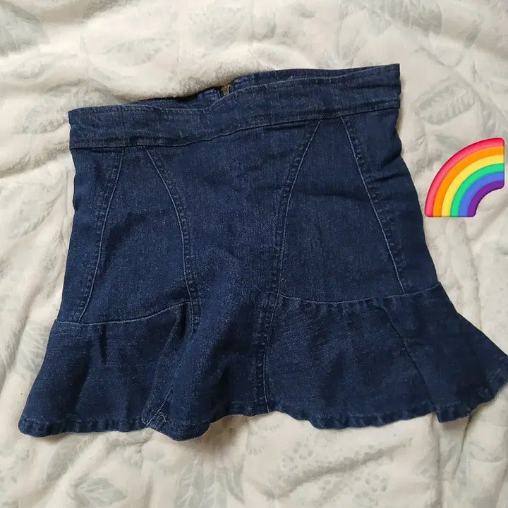 [BUNJANG] Gal Pleated Denim Mini Skirt / 갸루플리츠데님스커트