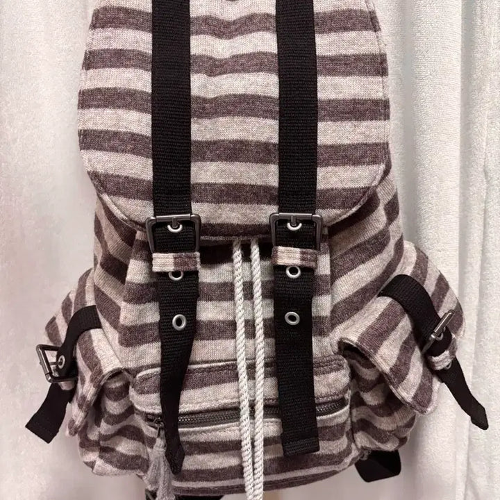 [BUNJANG] 10s Dance Pahisom Stripe Backpack Brown / 텐스댄스 파히섬 스트라이프 백팩 브라운 판매합니다. 탠스댄스
