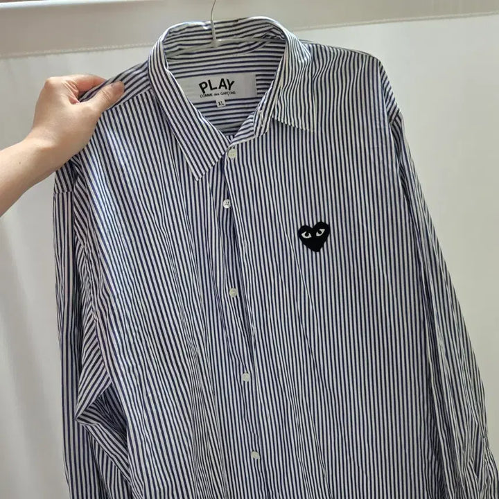 [BUNJANG] Comme des Garçons Play Stripe Shirt XL / 꼼데가르송 플레이 스트라이프 셔츠 XL 새상품