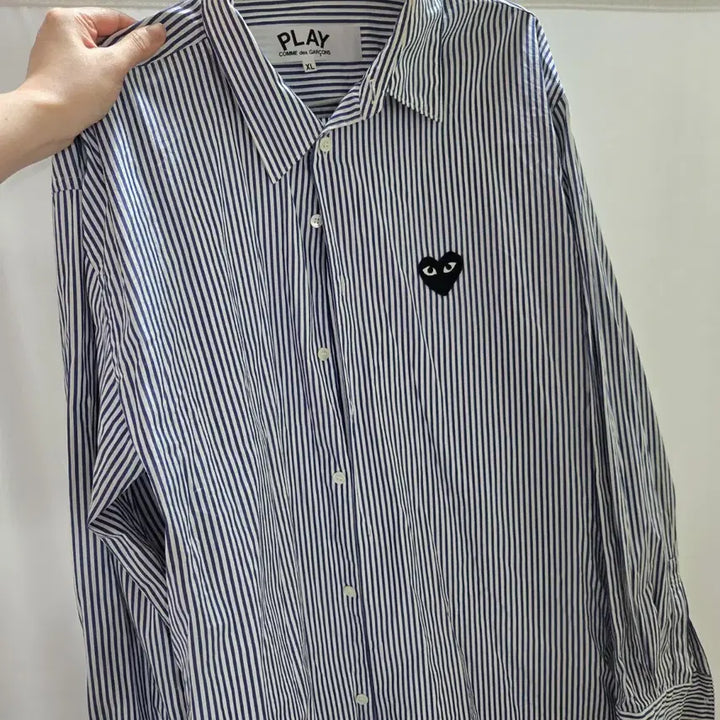 [BUNJANG] Comme des Garçons Play Stripe Shirt XL / 꼼데가르송 플레이 스트라이프 셔츠 XL 새상품