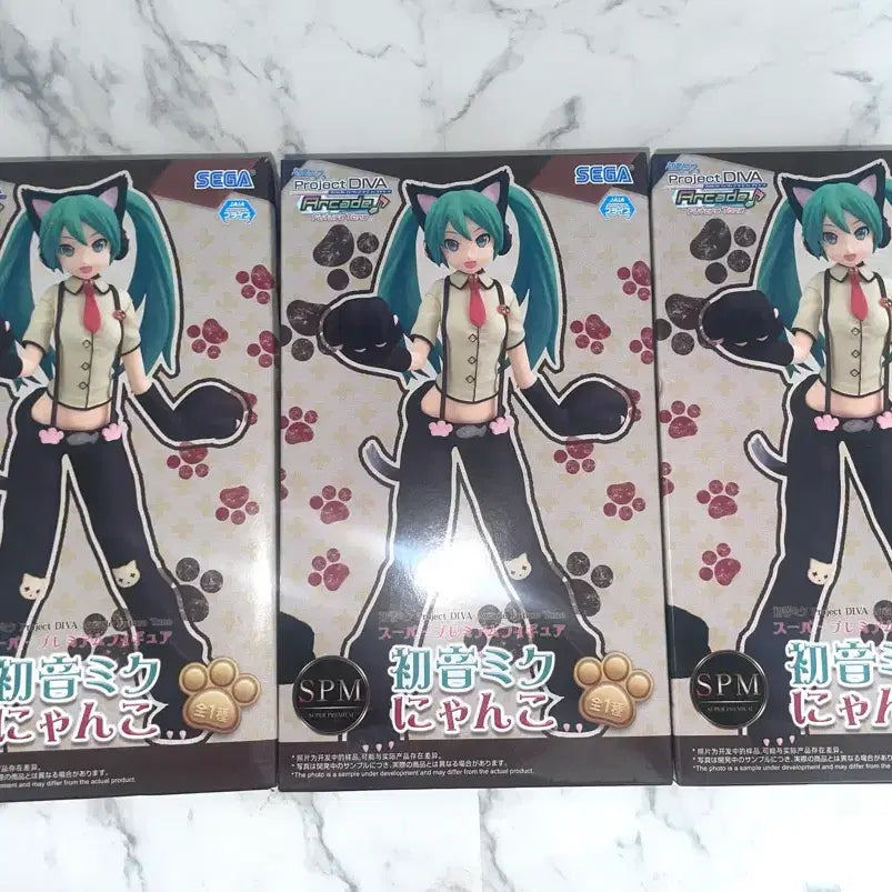 [BUNJANG] SPM Sega Neko Hatsune Miku Cat Ear Figure / 현품 미개봉) SPM 세가 냥코미쿠 고양이 하츠네 미쿠 네코미미 피규어 프디바