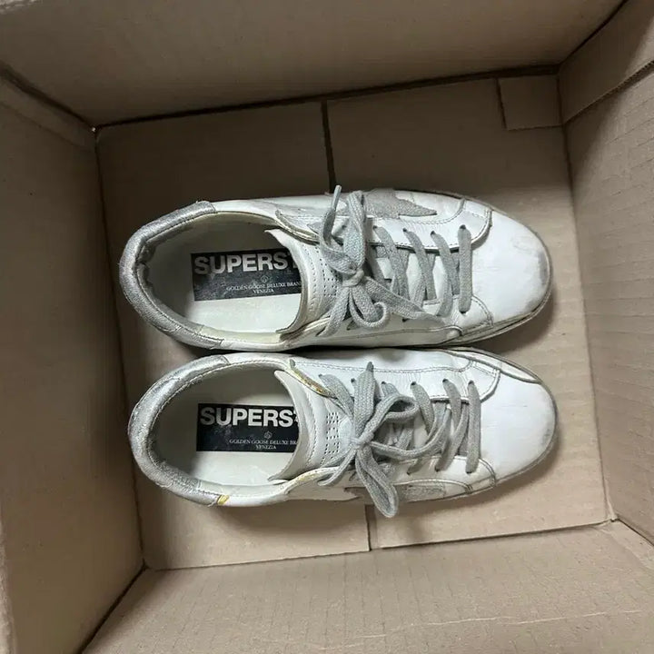 [BUNJANG] Golden Goose Superstar White Silver Tab Sneakers / (특가!!) 골든구스 슈퍼스타 화이트 실버탭 운동화