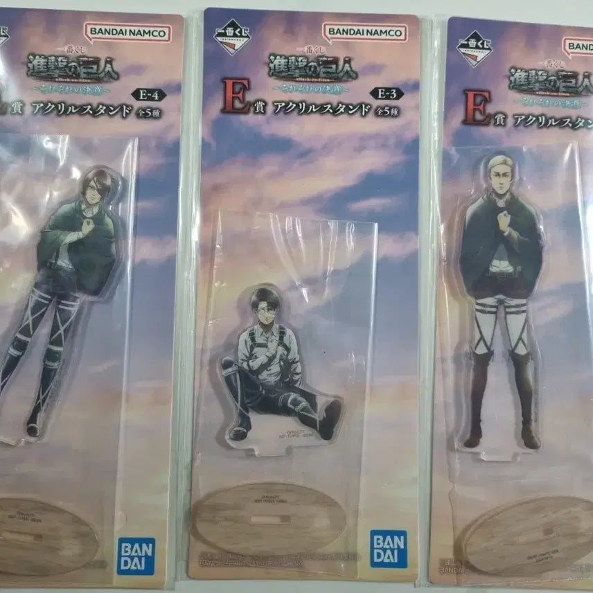 [BUNJANG] Attack on Titan Ichiban Kuji Prize E Acrylic Figure Set / (현물)진격의거인 제일복권 E상 아크릴 피규어 세트 일괄 판매