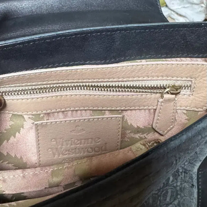 [BUNJANG] Vivienne Westwood Black Croc Tote Bag / 비비안웨스트우드 블랙 크로커 토트백 핸드백