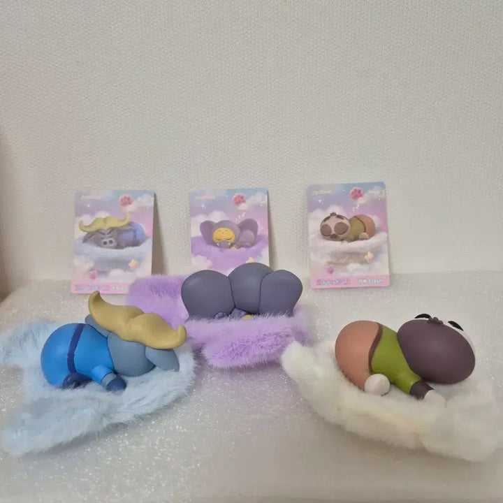 [BUNJANG] Zootopia Sleeping Figures 3-Piece Set / 주토피아 잠자는 피규어 3종 일괄