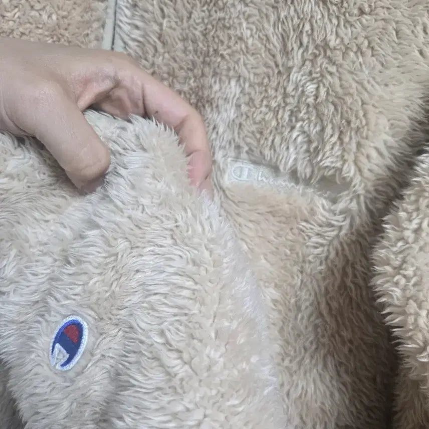 [BUNJANG] Champion Sherpa Boa Fleece Jacket (Beige, XL) / 챔피온 쉐르파 보아 후리스 (베이지/XL)