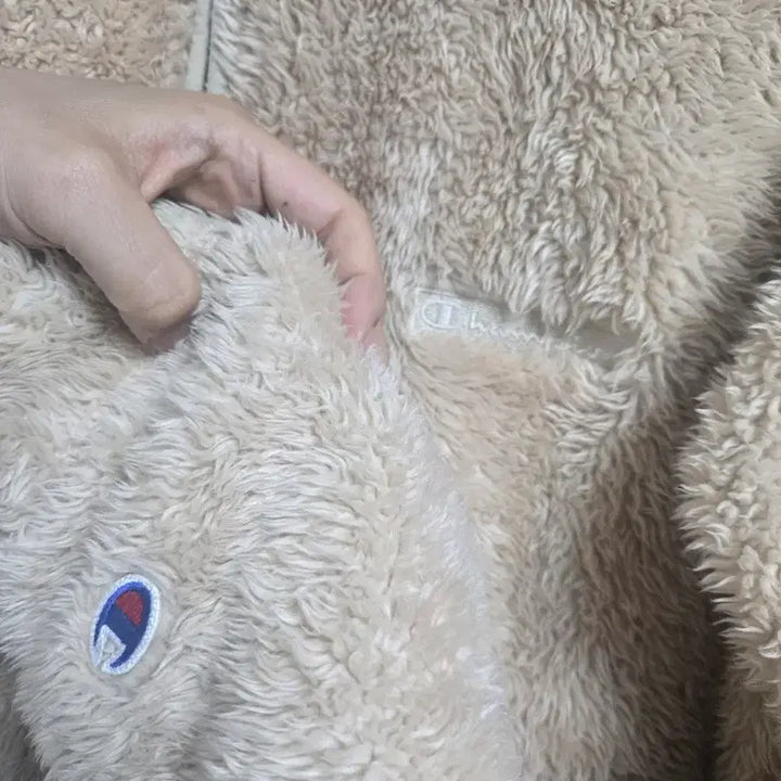 [BUNJANG] Champion Sherpa Boa Fleece Jacket (Beige, XL) / 챔피온 쉐르파 보아 후리스 (베이지/XL)