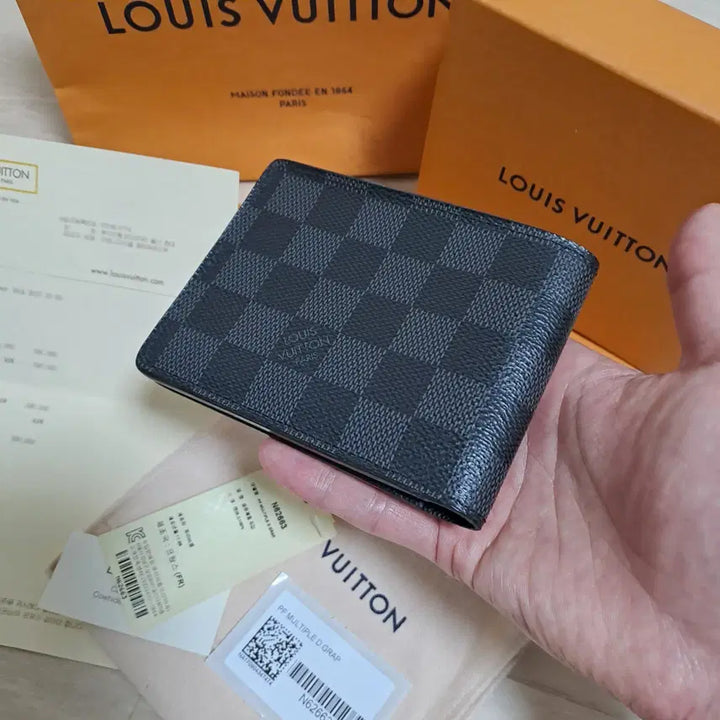 [BUNJANG] Louis Vuitton Damier Multiple Wallet Full Set / [100%/정품] 루이비통 다미에 멀티플 반지갑 풀세트
