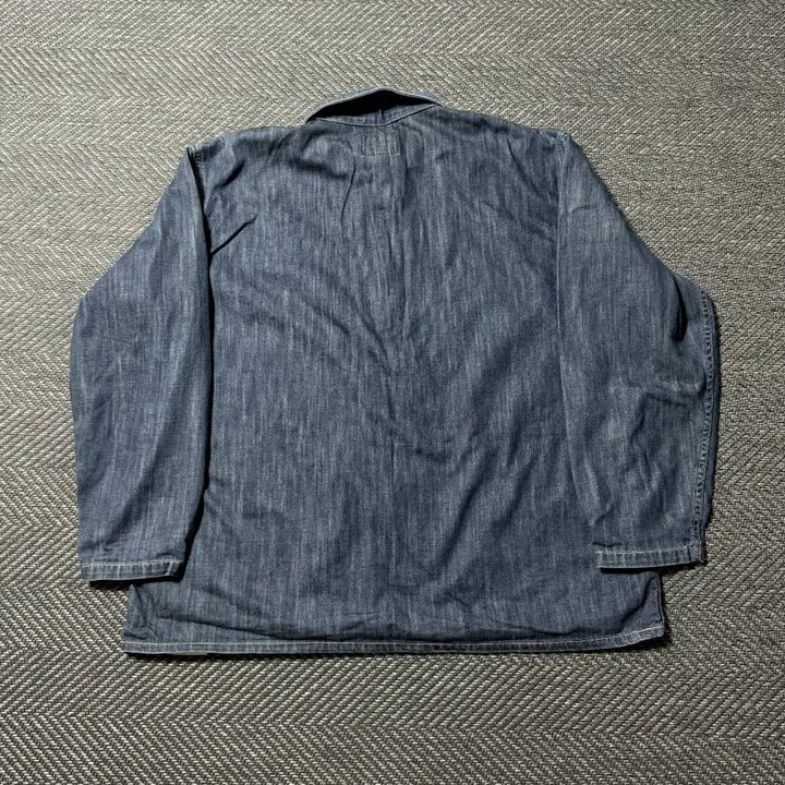 [BUNJANG] Houston USA Denim Cotton Pullover Shirt XL / 휴스턴(HOUSTON) 재팬 USA 데님 코튼 풀오버 셔츠 (XL)