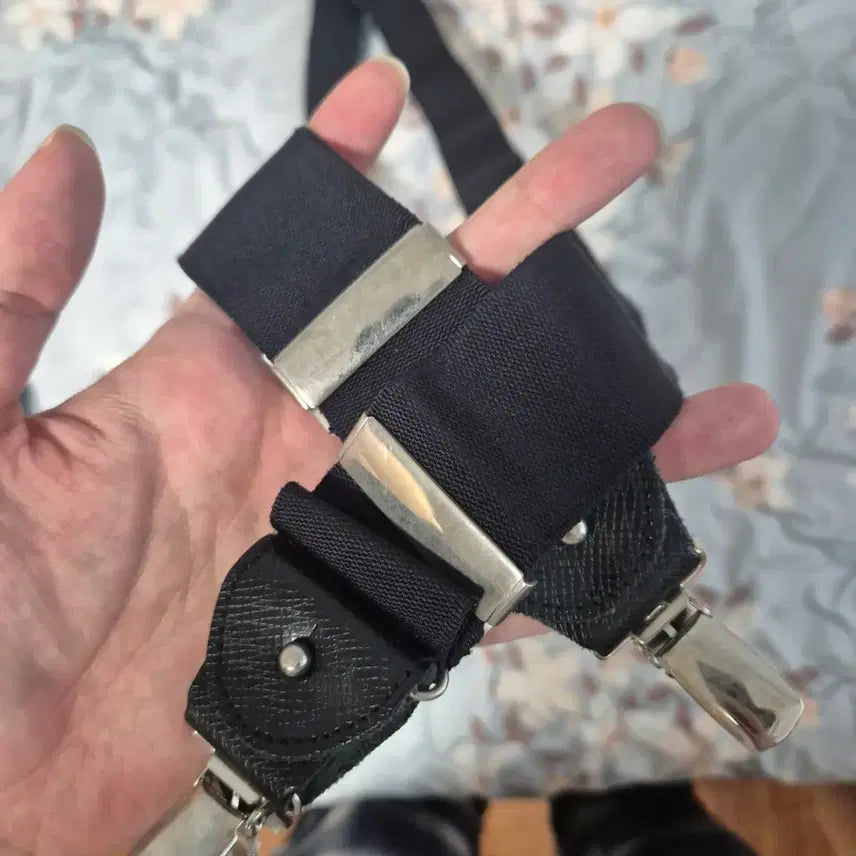 [BUNJANG] Belgravia Silk &amp; Genuine Leather Suspenders / 벨그레이비어(Belgravia) 실크 &amp; 소가죽 서스펜더(멜빵)