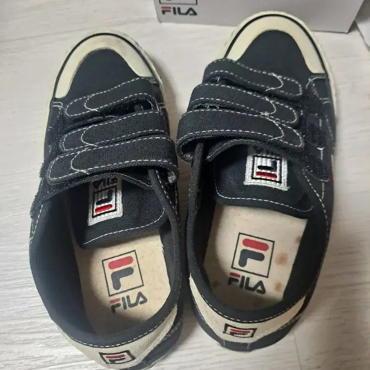 [BUNJANG] FILA Velcro Sneakers Black 220 / FILA 벨크로 운동화 블랙 220