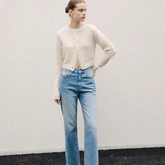 [BUNJANG] Suamar Dunst Premium Straight Crop Denim Size S / 수아마르 dunst premium 스트레이트 크롭 데님 사이즈S