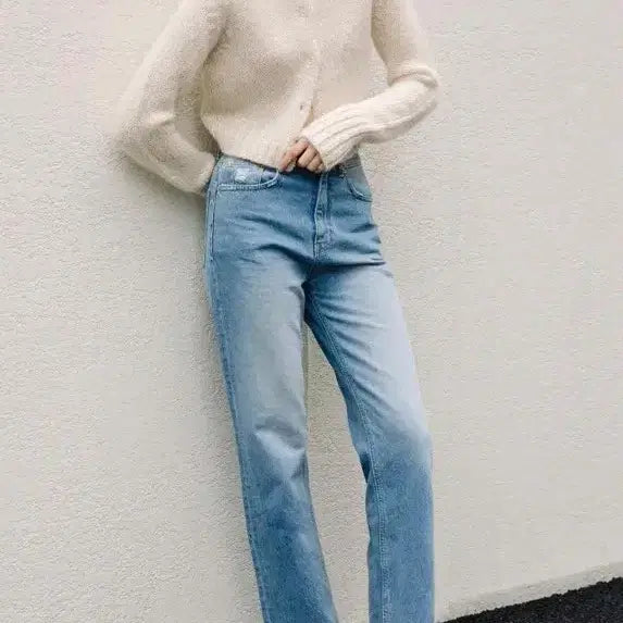 [BUNJANG] Suamar Dunst Premium Straight Crop Denim Size S / 수아마르 dunst premium 스트레이트 크롭 데님 사이즈S