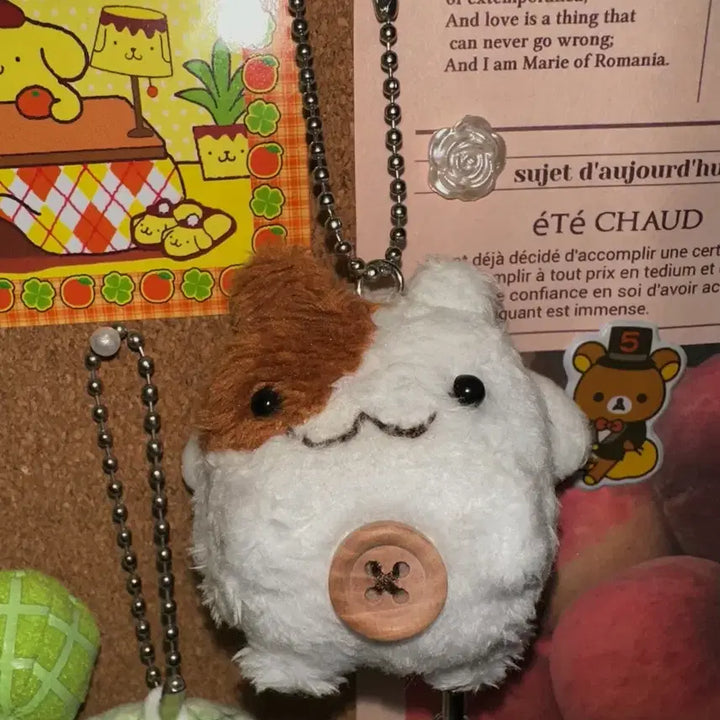 [BUNJANG] Doobu Handmade Button Fairy Hamster Doll (Mini Size) / 두부 핸드메이드 단추요정햄찌 똥사이즈