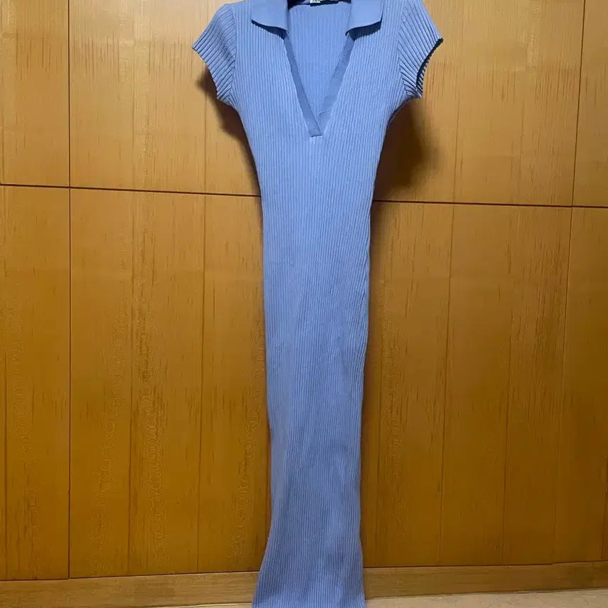 [BUNJANG] Zara Ribbed Knit Long Dress / Zara 자라 골지 원피스 카라 롱원피스