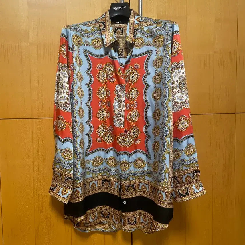 [BUNJANG] Zara Ethnic Pattern Shirt Blouse M / 새상품 zara 자라 에스닉 패턴 셔츠 블라우스 M